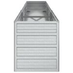 Lit surélevé de jardin 240x40x45 cm Acier galvanisé Argenté – Image 3