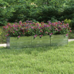 Lit surélevé de jardin 240x40x45 cm Acier galvanisé Argenté