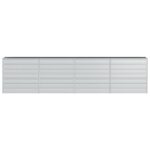 Lit surélevé de jardin 320x40x77 cm Acier galvanisé Argenté – Image 2