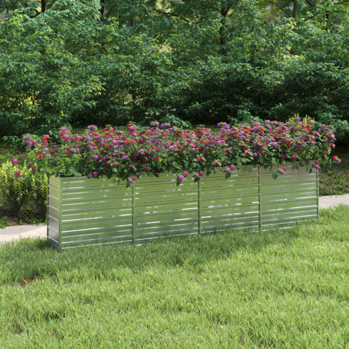 VXL8720286661819_m_en_hd_1.jpg Lit surélevé de jardin 320x40x77 cm Acier galvanisé Argenté – Image 1