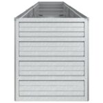 Lit surélevé de jardin 320x40x45 cm Acier galvanisé Argenté – Image 3