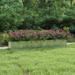 Lit surélevé de jardin 320x40x45 cm Acier galvanisé Argenté