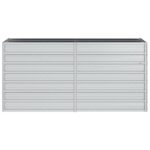 Lit surélevé de jardin 160x40x77 cm Acier galvanisé Argenté – Image 2