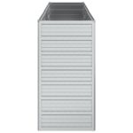 Lit surélevé de jardin 160x40x77 cm Acier galvanisé Argenté – Image 3