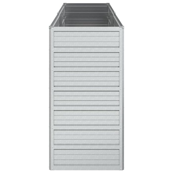 Lit surélevé de jardin 160x40x77 cm Acier galvanisé Argenté – Image 3