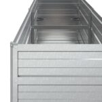 Lit surélevé de jardin 160x40x77 cm Acier galvanisé Argenté – Image 4