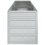 Lit surélevé de jardin 160x40x45 cm Acier galvanisé Argenté – Image 3