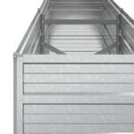 Lit surélevé de jardin 160x40x45 cm Acier galvanisé Argenté – Image 4