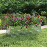 Lit surélevé de jardin 160x40x45 cm Acier galvanisé Argenté