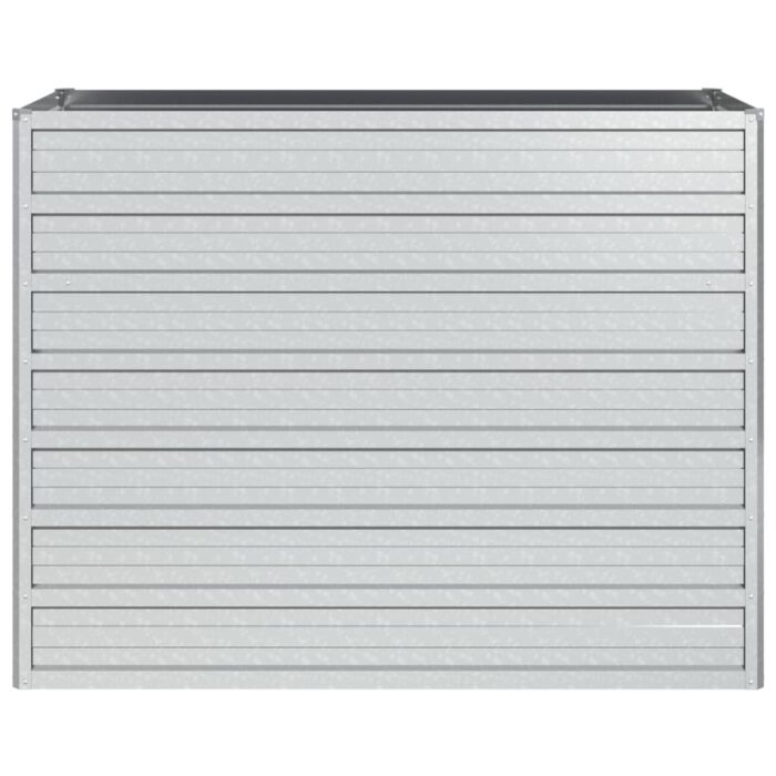 Lit surélevé de jardin 100x40x77 cm Acier galvanisé Argenté – Image 2