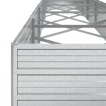 Lit surélevé de jardin 600x80x45 cm Acier galvanisé Argenté – Image 4