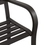 Banc de jardin 125 cm Acier Noir – Image 4