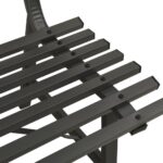 Banc de jardin 110 cm Acier Noir – Image 4