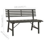 Banc de jardin 110 cm Acier Noir – Image 5