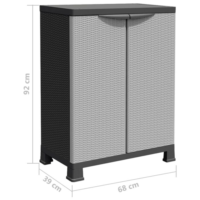 Armoire en plastique 68x39x92 cm Design de rotin – Image 6