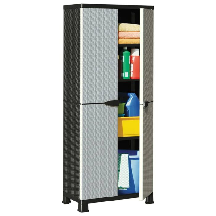 Armoire en plastique 68x39x171,5 cm Design de rotin – Image 1