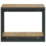 Armoire murale de salle de bain 45x45x35 cm Teck solide – Image 2