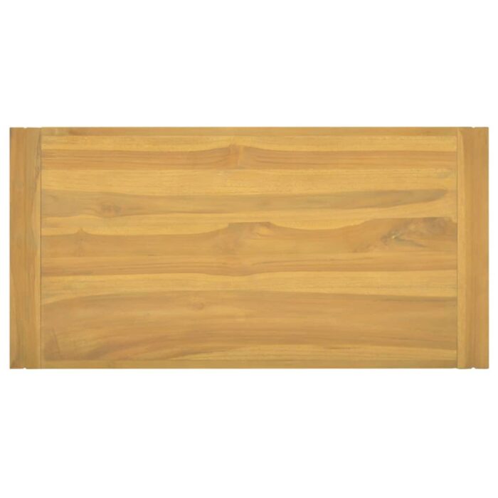 Armoire murale de salle de bain 90x45x35 cm Bois de teck solide – Image 3