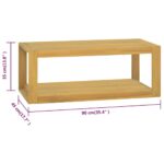 Armoire murale de salle de bain 90x45x35 cm Bois de teck solide – Image 5