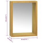 Armoire à miroir 30x10x40 cm Bois de teck solide – Image 7