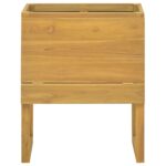 Armoire de salle de bain 60x40x75 cm bois de teck solide – Image 2