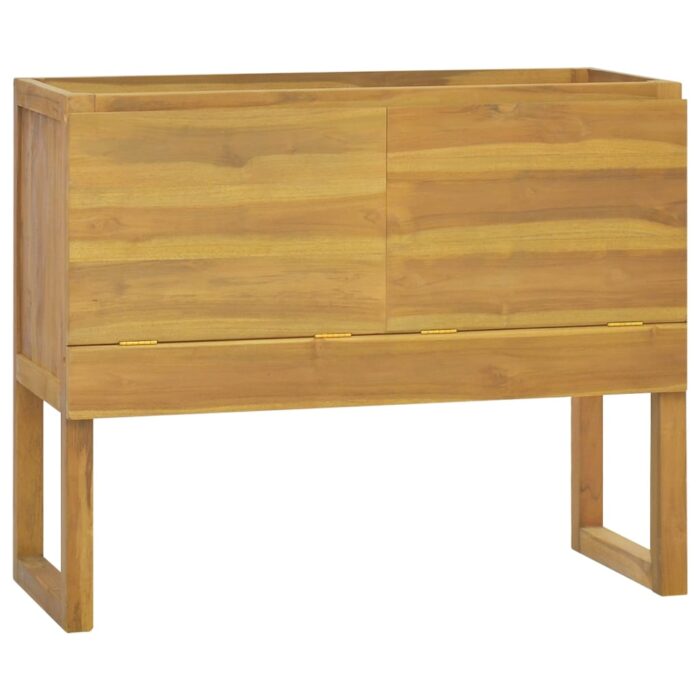 Armoire de salle de bain 90x40x75,5 cm bois de teck solide – Image 1