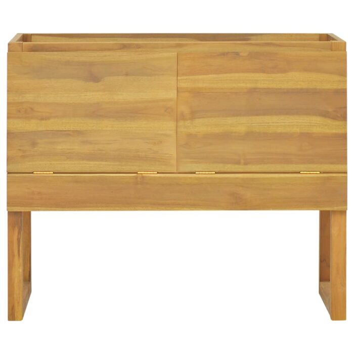 Armoire de salle de bain 90x40x75,5 cm bois de teck solide – Image 2