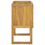 Armoire de salle de bain 90x40x75,5 cm bois de teck solide – Image 3