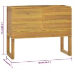 Armoire de salle de bain 90x40x75,5 cm bois de teck solide – Image 7