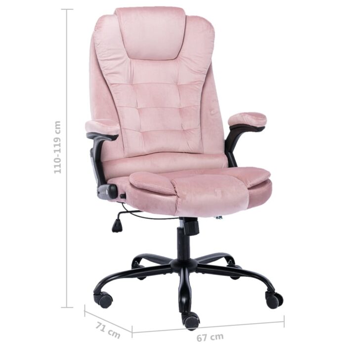 Chaise de bureau Rose Velours – Image 6