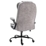 Chaise de bureau de massage gris clair similicuir daim – Image 3