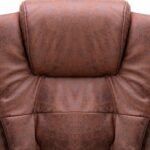 Chaise de bureau de massage marron clair similicuir daim – Image 5