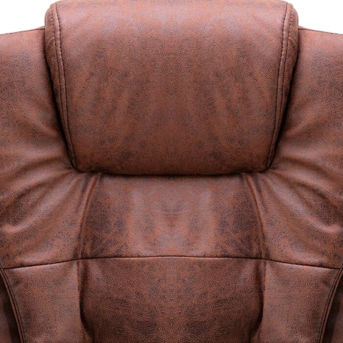 Chaise de bureau de massage marron clair similicuir daim – Image 5