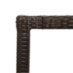Table de jardin Marron 190x90x75 cm Verre trempé/résine tressée – Image 3