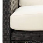 Chaises à manger de jardin et coussins lot de 4 noir poly rotin – Image 8