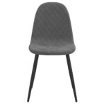 Chaises à manger lot de 6 gris foncé velours – Image 3