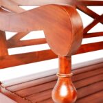 Banc Batavia 123 cm Bois d'acajou massif Marron foncé – Image 4