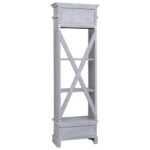 Buffet 60x30x175 cm Bois d'acajou massif – Image 4