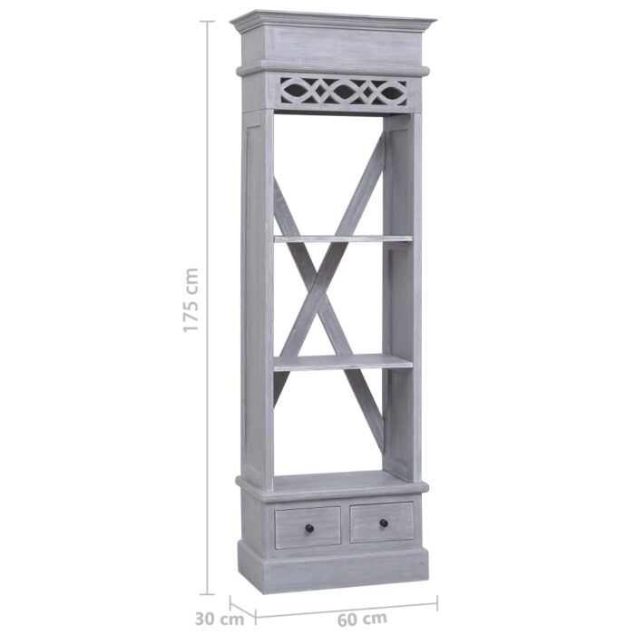 Buffet 60x30x175 cm Bois d'acajou massif – Image 7