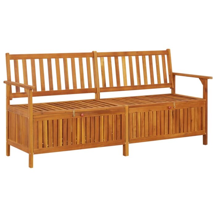 Banc de rangement 170 cm Bois d'acacia solide – Image 1