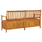 Banc de rangement 170 cm Bois d'acacia solide – Image 4