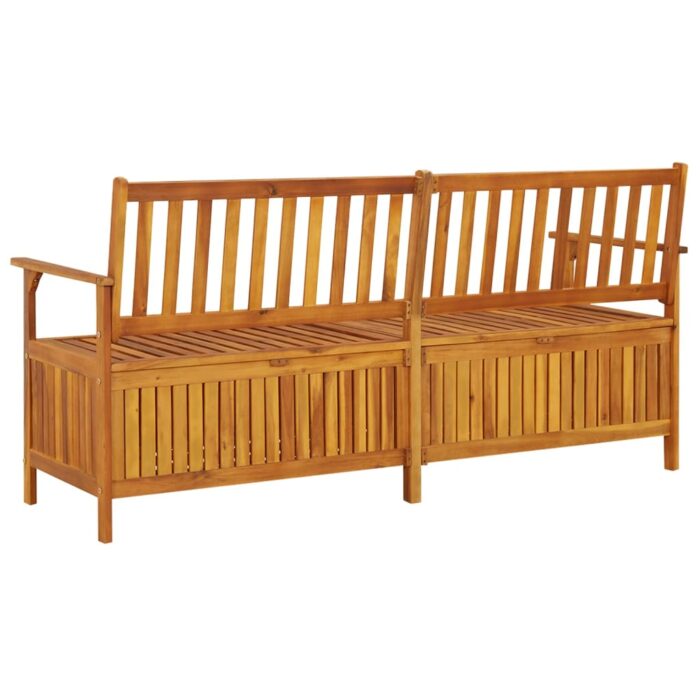 Banc de rangement 170 cm Bois d'acacia solide – Image 4