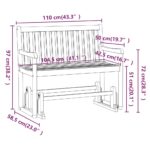 Balancelle de jardin 110 cm Bois d'acacia solide – Image 6