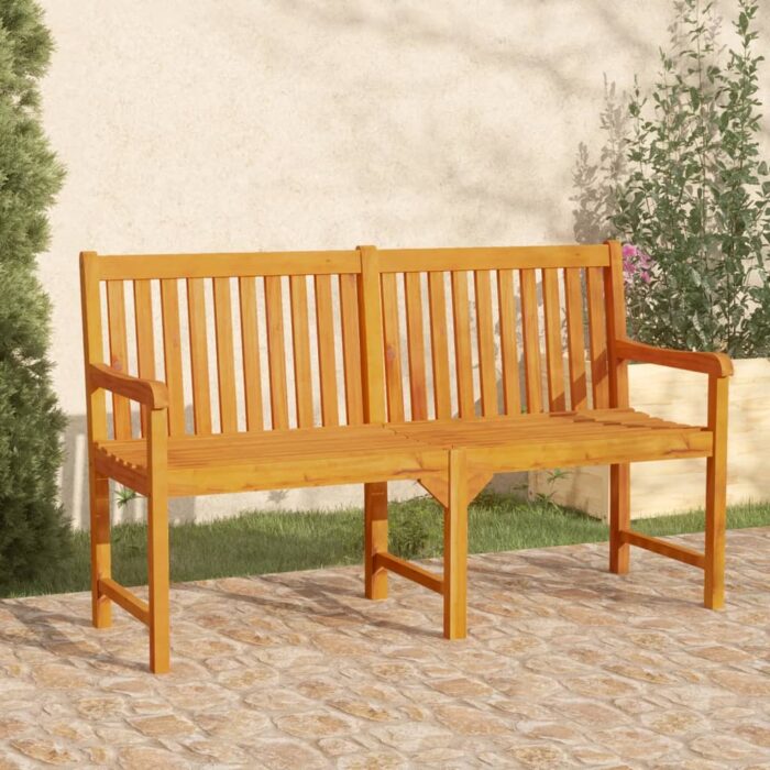 Banc de jardin 150 cm Bois solide d'acacia – Image 1