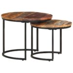 Tables gigognes 2 pcs Bois de récupération massif – Image 10