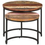 Tables gigognes 2 pcs Bois de récupération massif – Image 2