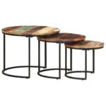 Tables gigognes 3 pcs Bois de récupération massif – Image 10
