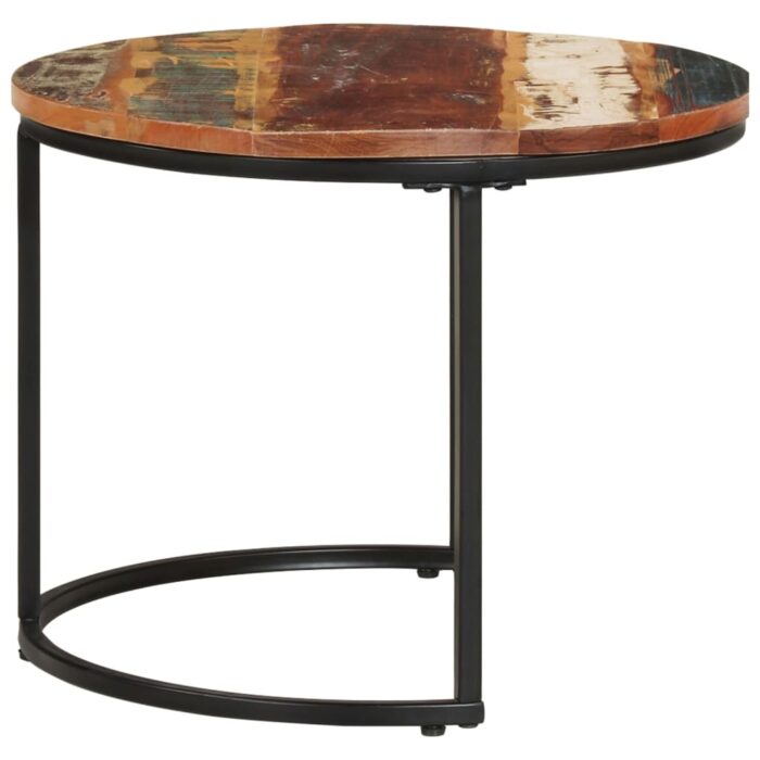 Tables gigognes 3 pcs Bois de récupération massif – Image 3
