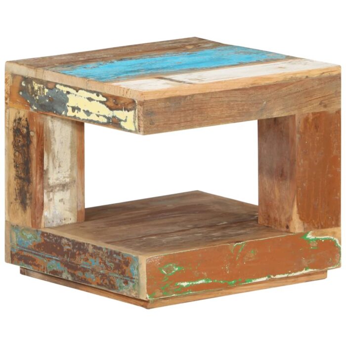 Table basse 45x45x40 cm Bois de récupération massif – Image 1