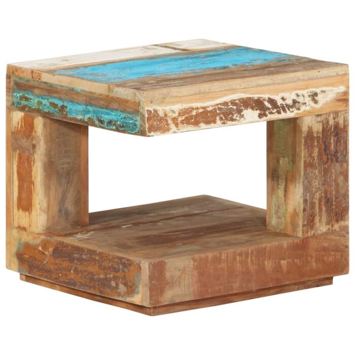 Table basse 45x45x40 cm Bois de récupération massif – Image 10